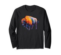 American Buffalo Shirt Buffalo Shirt American Bison Shirt Manga Larga