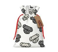 American Bulldog Head - Bolsa de regalo de gran capacidad de 8.3 x 11.8 pulgadas con cordón para tus regalos preciosos de Halloween, 1 unidad