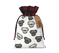 American Bulldog Head - Bolsa de regalo de gran capacidad de 8.3 x 11.8 pulgadas con cordón para tus regalos preciosos de Halloween, 1 unidad