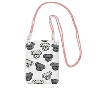 American Bulldog Head Print - Bolso cruzado para teléfono móvil para mujeres y hombres, para accesorios de viaje, Pink, Talla única