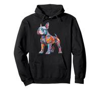 American Bully Dog Motif Pet Artwork Colorido American Bully Sudadera con Capucha