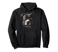 American Bully Dog Pet Obra de Arte Ojos Azules American Bully Sudadera con Capucha