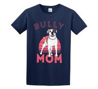 American Bully Mom T-Shirt Graphic tee Printed Top Mens Navy Shirt S