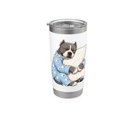 American Bully Sleeping in Cute Pijama Sleep Dog Vaso térmico de acero inoxidable de doble pared