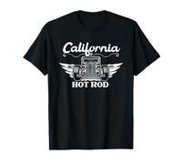 American California Classic Old Hot Rod Muscle Cars Garage Camiseta