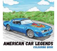 American Car Legends Colouring Book | 40+ Detailed Colouring Pages for Stress Relief & Relaxation