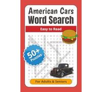 American Cars Word Search Puzzle Book: Word Searches with Easy to Read Print about Cars, Drivers, Circuits and More | 6x9 inches, 110 pages | 50+ ... Automotive Word Search Puzzle Book Series)