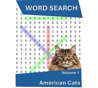 American Cats - word search: Large print word search puzzle