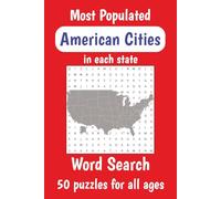 American Cities Word Search Puzzle Book: Most Populated Cities in Each American State Word Search, Fun and Educational | 6x9 in., 102 pages | 50 puzzles