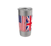 American Citizen British Root Illustration Graphic Designs Vaso térmico de acero inoxidable de doble pared