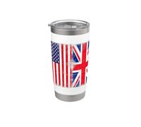 American Citizen British Root Illustration Graphic Designs Vaso térmico de acero inoxidable de doble pared