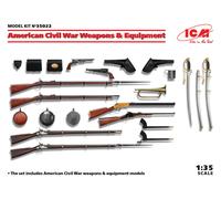 American Civil War Armas & Equipment 1 :3 5 Plástico Modelo Kit Icm