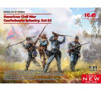 American Civil War Confederate Infantry. Set #2 (100% New Moldes) 1 :3 5 Kit Icm