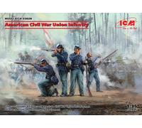 American Civil War Union Infantry (100% New Moldes) 1 :3 5 Figura Plástico Model