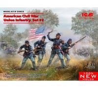 American Civil War Union Infantry. Set #2 (100% New Moldes) 1 :3 5 Plástico Icm