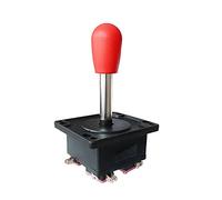 American Classic Arcade Joystick, 4/8 Way Game Joystick Ball Ajustable Estilo Competición Conmutable Joystick para juegos (rojo)