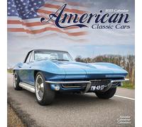 American Classic Cars Calendar 2025 Square Car Wall Calendar - 16 Month