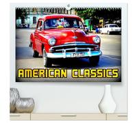 American Classics (hochwertiger Premium Wandkalender 2026 DIN A2 quer), Kunstdruck in Hochglanz: Amerikanische Oldtimer auf Kuba