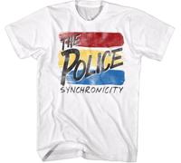 American Classics The Police Synchronicity White Front/Back Adult T-Shirt tee(X-Large)