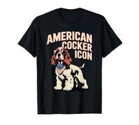 American Cocker Icon | Divertido Cocker Spaniel con Gafas de Sol Camiseta