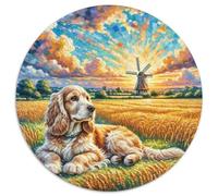 American Cocker Spaniel 1000 Piezas Puzzles Para Adultos Y Niños Diseño Rico En Colores Animals Rompecabezas Redondo Regalos Familiares Puzzle De Desafío Cerebral Juego De Regalo 1000pcs (67.5x67.5cm)