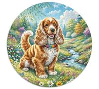 American Cocker Spaniel Puzzle Desafíos Divertidos Decoración Familiar 1000 Piezas Juguetes Desafiantes Perro Puzle Entretenimiento Creativo para Adultos 1000pcs (67.5x67.5cm)