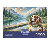 American Cocker Spaniel Puzzle Imposible,desafío para Adultos Entretenimiento Creativo 1000 Piezas Obra De Arte De Juego De para Adultos Y Niños Mayores De 12 Años 70x50cm/1000pcs