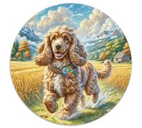 American Cocker Spaniel Puzzle Juguete EduGatoivo Decoración Familiar 1000 Piezas Perro Puzle Juguetes Desafiantes Entretenimiento Creativo para Adultos Y Niños 1000pcs (67.5x67.5cm)