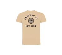 AMERICAN COLLEGE USA Camisetas Polos Camisas Niño Niña Casual Deportiva Estampada Ropa De Niños Unisex Modelo ACTSW4 Beige 10 AÑOS