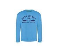 AMERICAN COLLEGE USA Sudadera Suéter con Capucha Niños Niño Niña Sweatshirt, Indigo, 16 años Unisex Kids