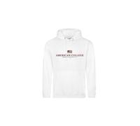 AMERICAN COLLEGE USA Sweat Shirt Sweater à Capuche Enfants Garçon Fille, Sudadera con Capucha Unisex Niños, Blanc,