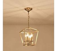 American Country Polygon Pagoda Copperr E14 LED Lamp Living Room Dining Room Bedroom Balcony Porch Nordic Retro Creative Modern Minimalist Personality Lamps