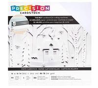 American Crafts AC354131 CARDSTOCK Pack 12X12, Blanco/Texturizado, talla única
