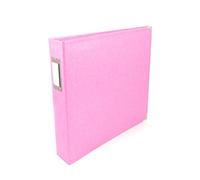 AMERICAN CRAFTS Memory Keepers 12x12 Photo We R Classic Leather D-Ring Album 12"X12"-Pretty Pink, Acrílico, 34.79x39.11x6.85 cm