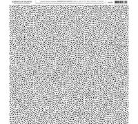 American Crafts Patterned Single-Sided Cardstock 12"X12"-Black & White Dot