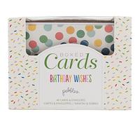 American Crafts Pebbles-Tarjetas y Sobres (tamaño A2, 40 por Paquete), Blanco
