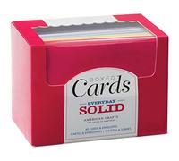 American Crafts Tarjetas y Sobres A2 (4.35 x 5.75 Pulgadas), 40/Caja, Todos los días sólidos, Materiales sintéticos, Multicolor, 16.61x10x11.98 cm