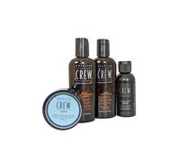 American Crew Esencial Kit de Viaje - Gel de Afeitar, Champú, Condición, Fibra