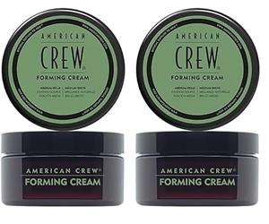 American Crew - Forming Cream, Cera para el Pelo de Hombre, Aporta Fijación y Brillo Medio, Repele la Humedad, Aporta Grosor para un Peinado Intacto, con Aloe Vera - 85 g (Paquete de 2)