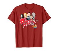American Dad Show Logo with Family Cartoon Camiseta, Hombre, Arándano, XXL