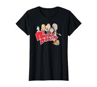 American Dad Show Logo with Family Cartoon Camiseta, Mujer, Negro, XL