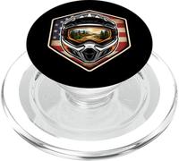 American Dirt Bike Rider Casco Motocross Trail Patriot USA PopSockets PopGrip para MagSafe