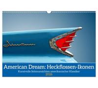 American Dream: Heckflossen-Ikonen (Wandkalender 2026 DIN A3 quer), CALVENDO Monatskalender: Klassische US-Cars mit Heckflossen