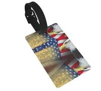 American Eagle - Etiquetas de equipaje con estampado de águila para maletas, compactas y ligeras para viajes, cruceros y aeropuertos