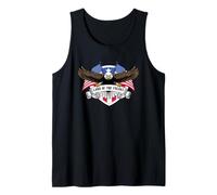 American Eagle Land of The Freaks USA Sátira Regalo patriótico Camiseta sin Mangas