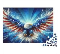 American Eagle Symbol 100% Recycled Cardboard American Eagle 1000 Piece Jigsaws for Adults Brain Development Classic Games 70x50cm/1000pcs