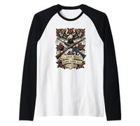 American Eagle Tattoo 250 años de Servicio Patriótico USA Camiseta Manga Raglan