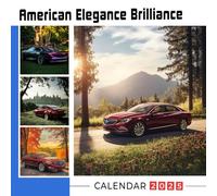 American Elegance Brilliance Calendar 2025: Illustrated Planner Showcasing the Most Elegant American Cars