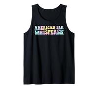 American Elk Whisperer Funny Animal Lover Groovy Tie Dye Camiseta sin Mangas