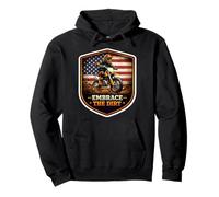 American Embrace The Dirt Bike Rider Motocross Patriot USA Sudadera con Capucha